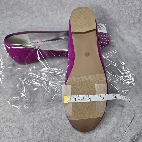 Arizona Jean's Co Womens Fuchsia Studded Slip On Ballet Flats Size 9M - Picture 15 of 16